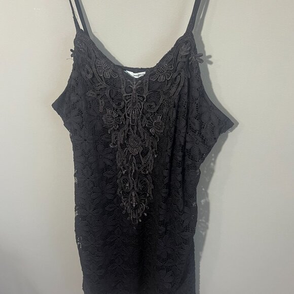 Maurices Women's Little Black Lace Dress with Adjustable Straps, Size XXL - Picture 2 of 11